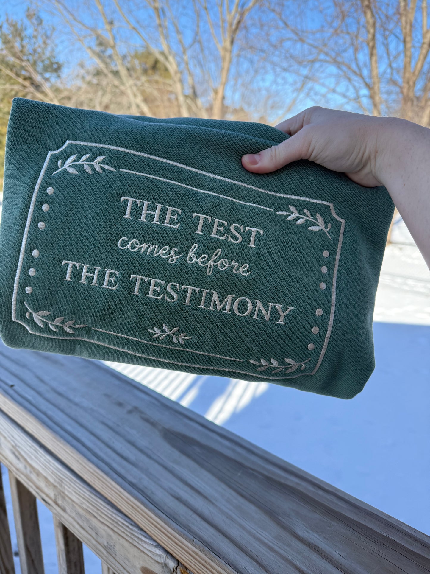 The Test Comes Before The Testimony