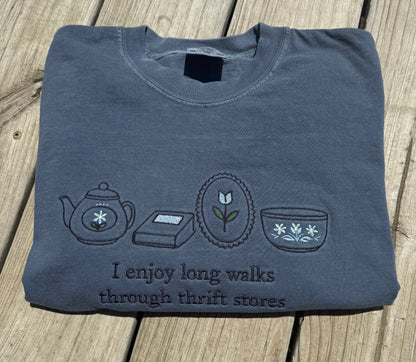 I Enjoy Long Walks Through Thrift Stores TShirt