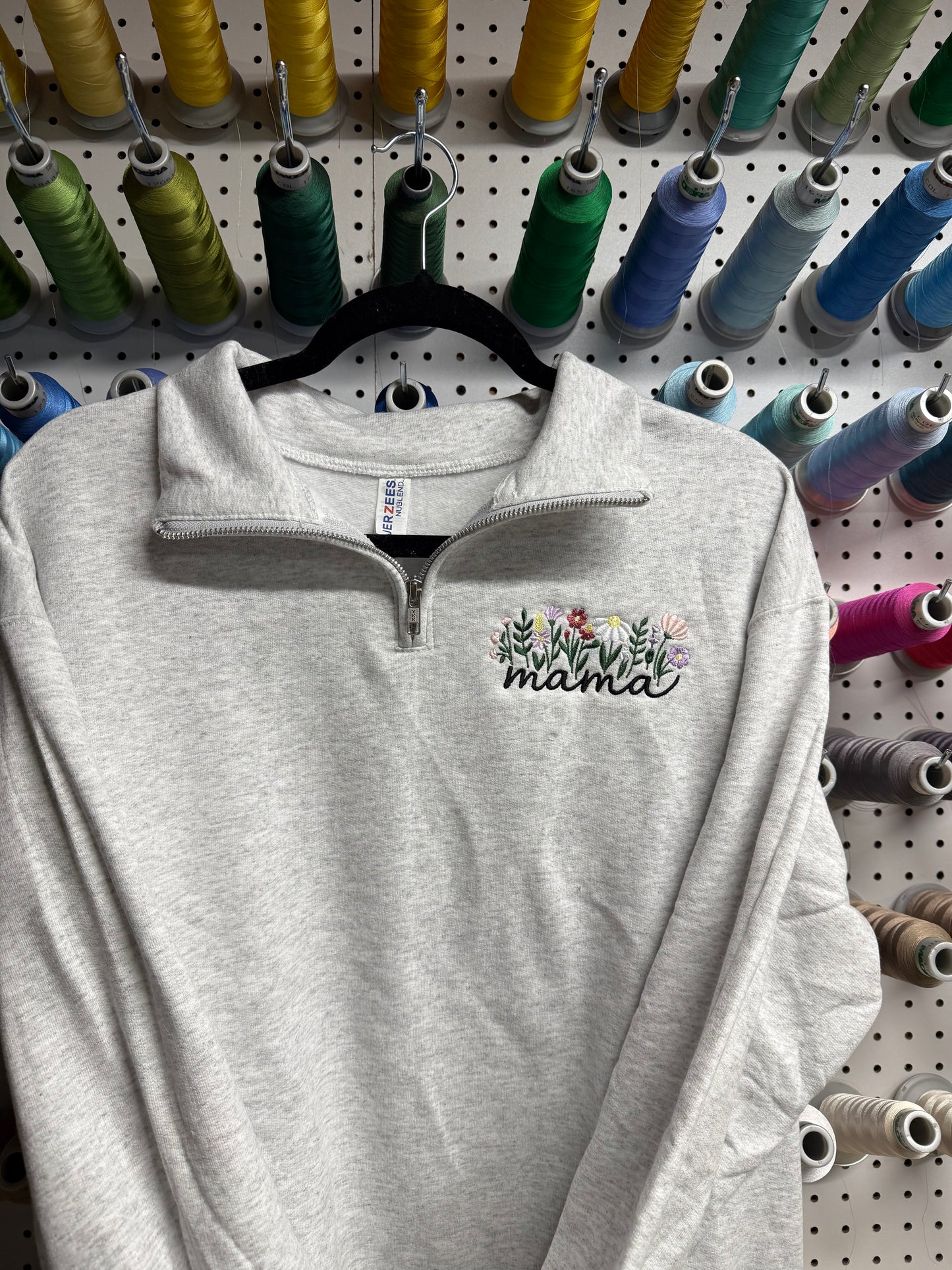 Floral Mama Half Zip