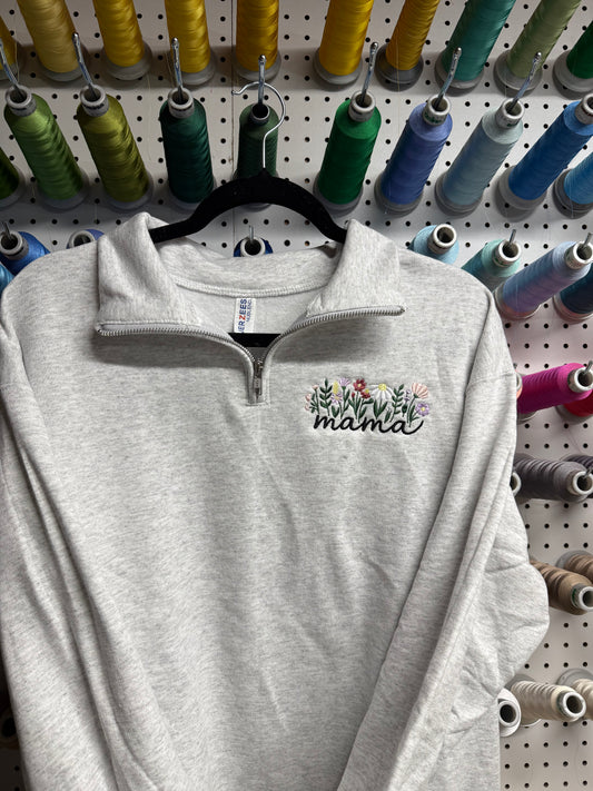 Floral Mama Half Zip