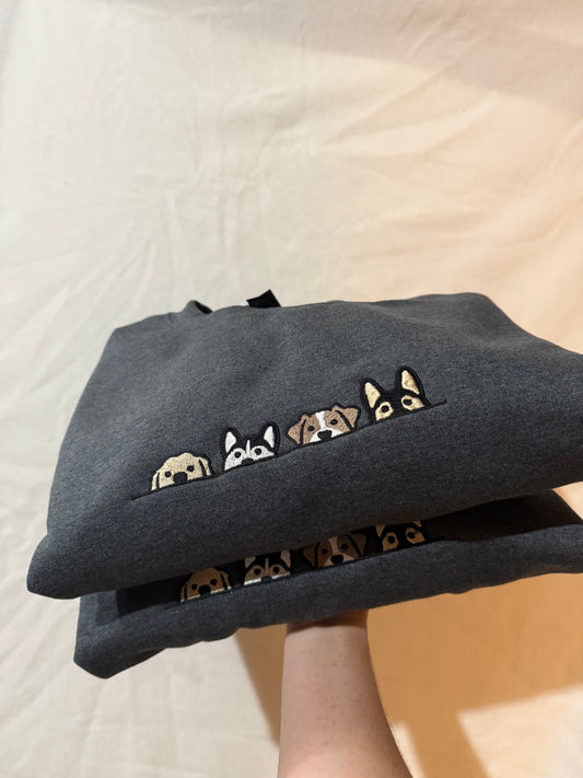 Peeking Pups Crewneck