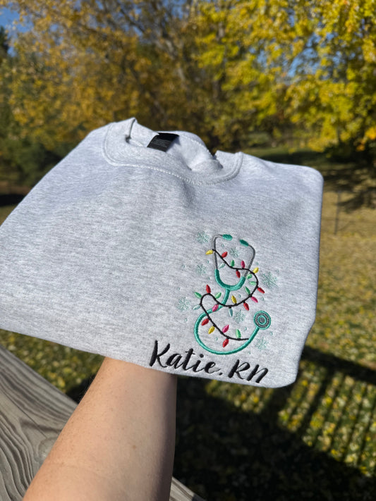 Stethoscope Christmas Crewneck