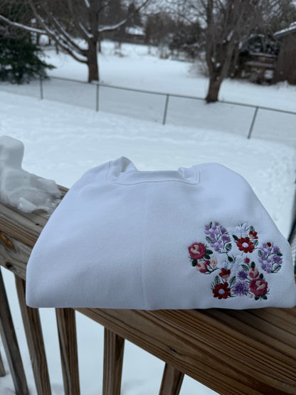 Floral Pawprint Crewneck