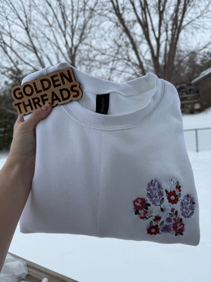 Floral Pawprint Crewneck
